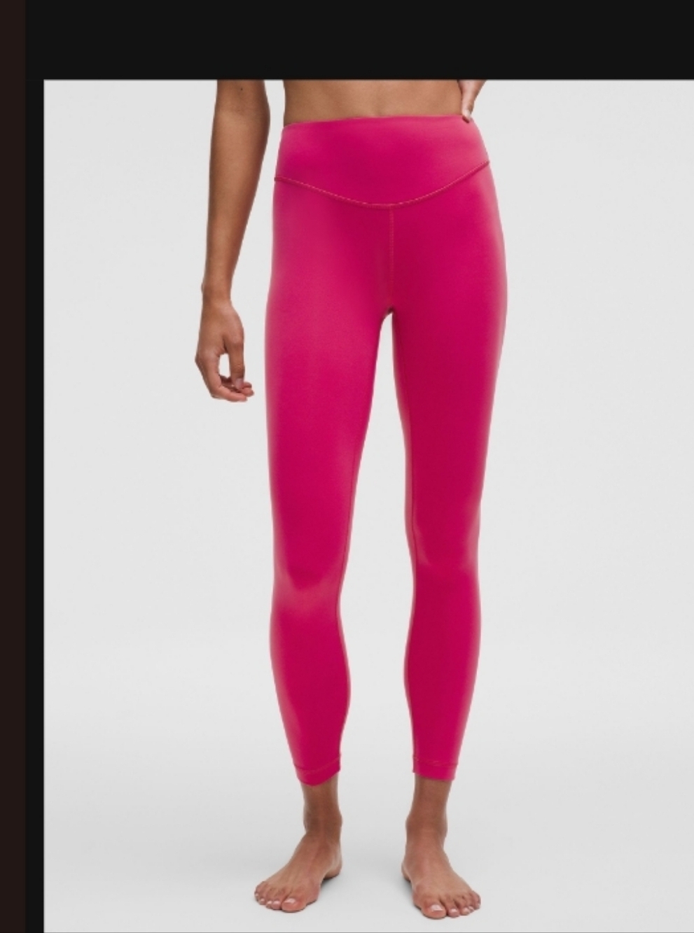 Lululemon Wunder Under Smooth Cover High Rise 25'' Tight In Rasberry Coulis